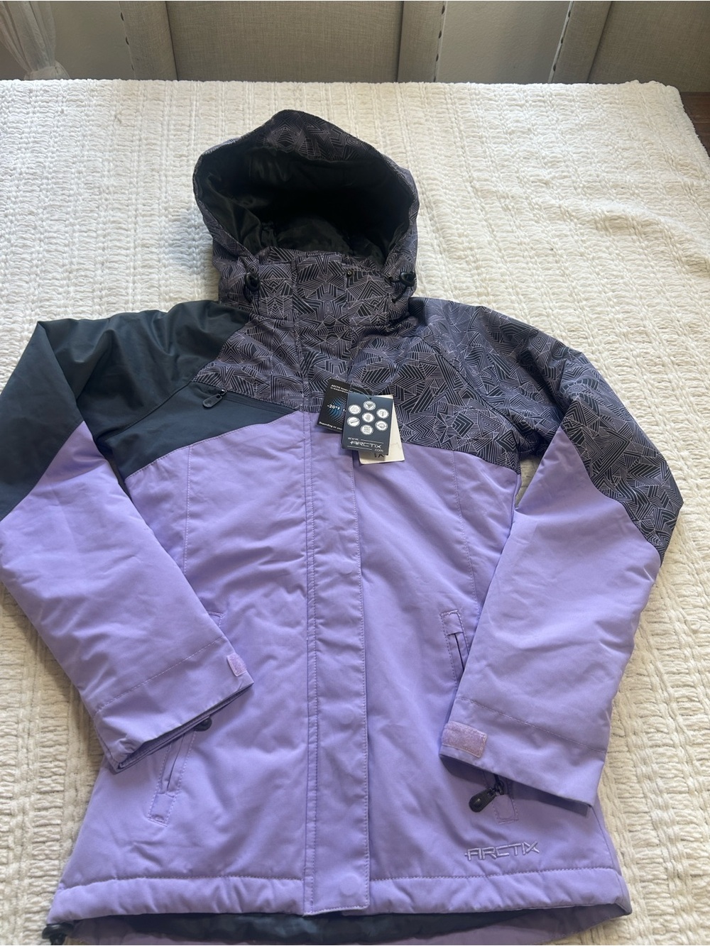 Arctix Lavender Purple and Black Women's Hooded Winter Coat